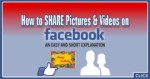 how to share on facebook page - Pics and vids