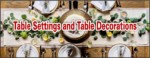 table setting and table decorating